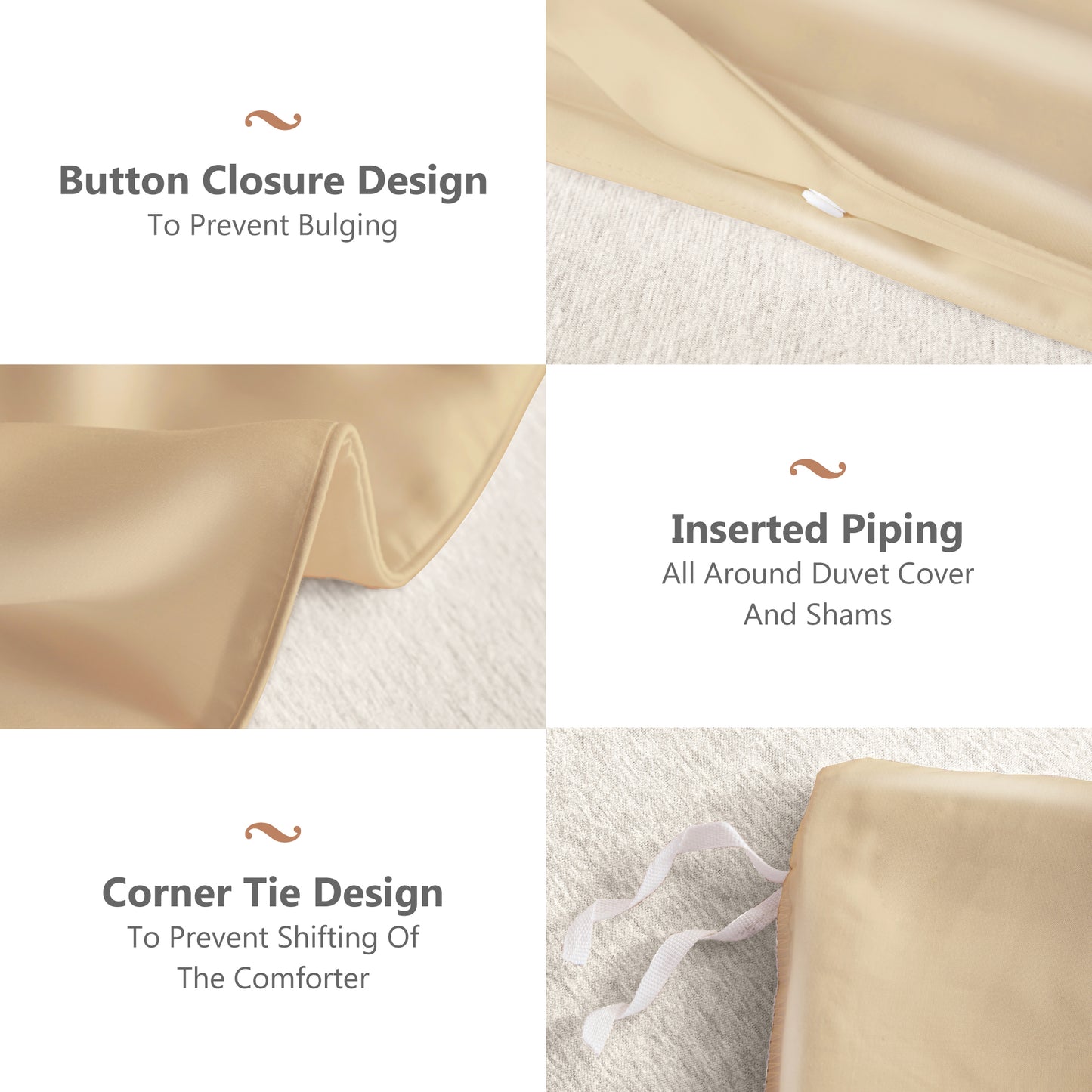 Captiva Designs Luxury Tencel Lyocell Duvet Cover Set, Queen/King, Silky Soft, Cooling & Breathable 3-Piece Bedding