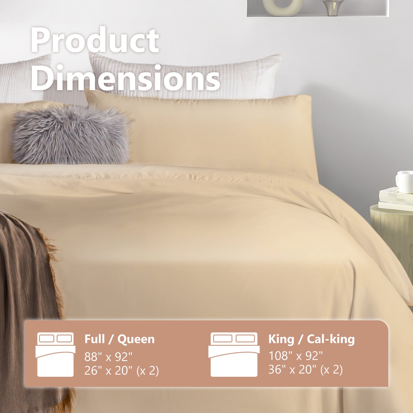 Captiva Designs Luxury Tencel Lyocell Duvet Cover Set, Queen/King, Silky Soft, Cooling & Breathable 3-Piece Bedding