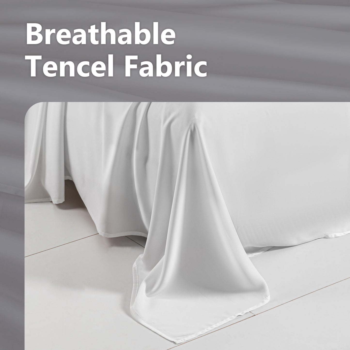 Captiva Designs Luxury Tencel Lyocell Duvet Cover Set, Queen/King, Silky Soft, Cooling & Breathable 3-Piece Bedding