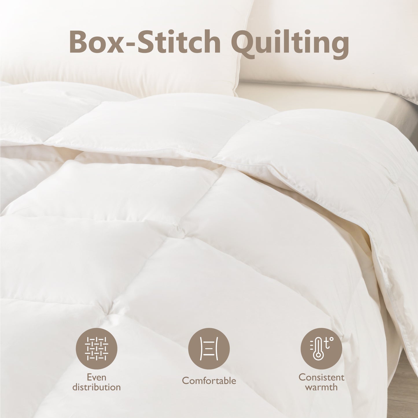 Captiva Designs King Size Down Comforter, All Season Fluffy Feather Duvet Insert with 8 Corner Tabs