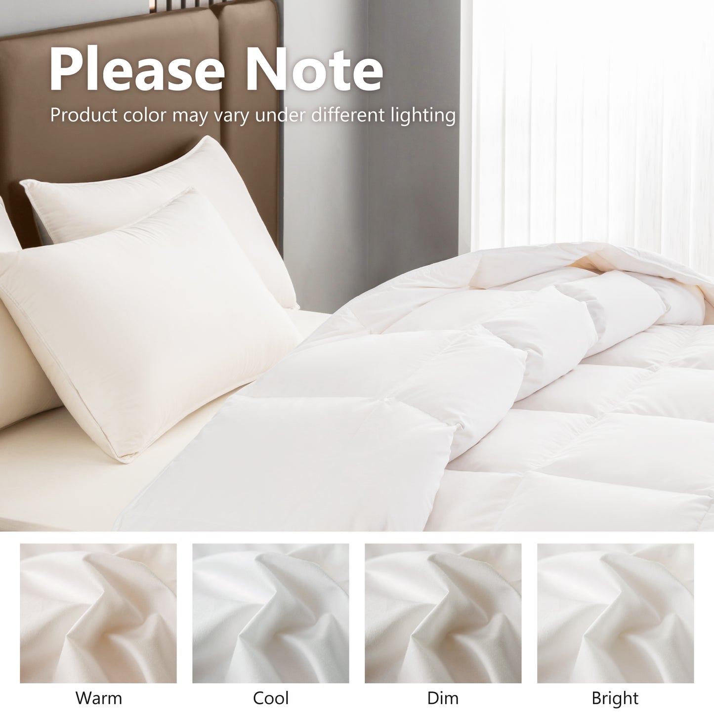 Captiva Designs King Size Down Comforter, All Season Fluffy Feather Duvet Insert with 8 Corner Tabs