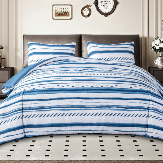 Captiva Designs Queen/King Nautical Comforter Set, All-Season Fluffy & Cozy 100% Cotton Bedding with 1 Comforter & 2 Pillowcases