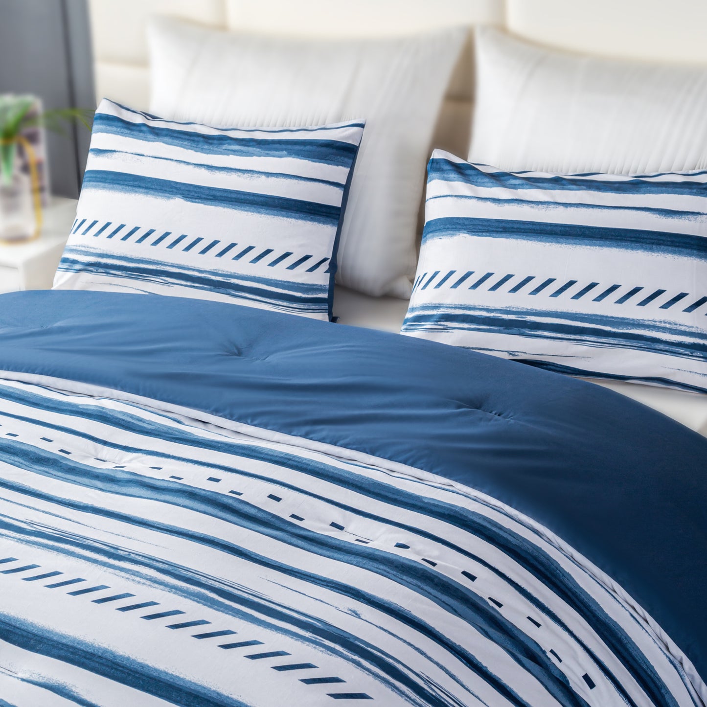 Captiva Designs Queen/King Nautical Comforter Set, All-Season Fluffy & Cozy 100% Cotton Bedding with 1 Comforter & 2 Pillowcases