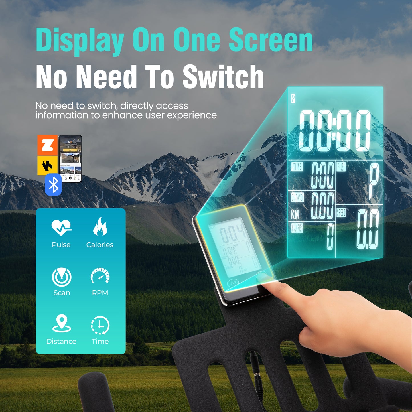 Captiva Designs Magnetic Exercise Bike with Belt Drive & App Connectivity, Adjustable Saddle & Multiple Resistance Levels