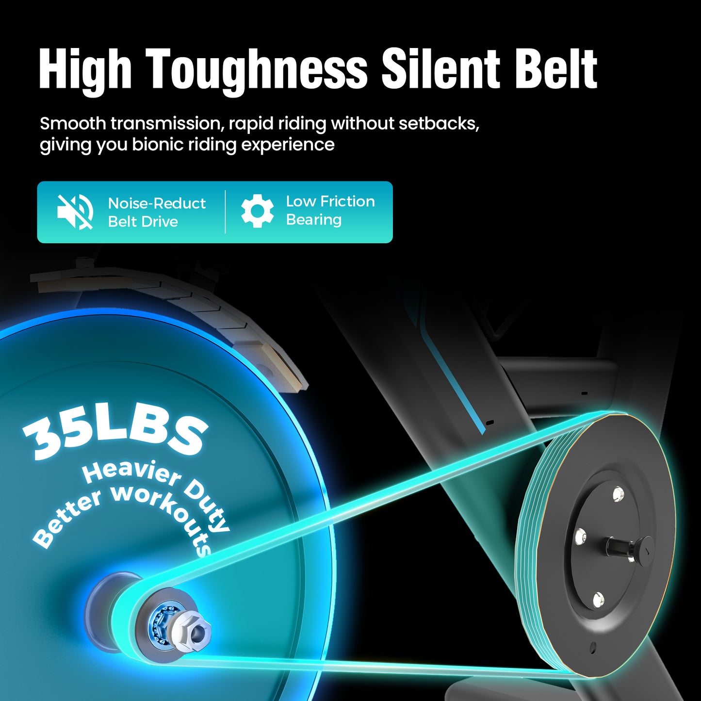 Captiva Designs Magnetic Exercise Bike with Belt Drive & App Connectivity, Adjustable Saddle & Multiple Resistance Levels