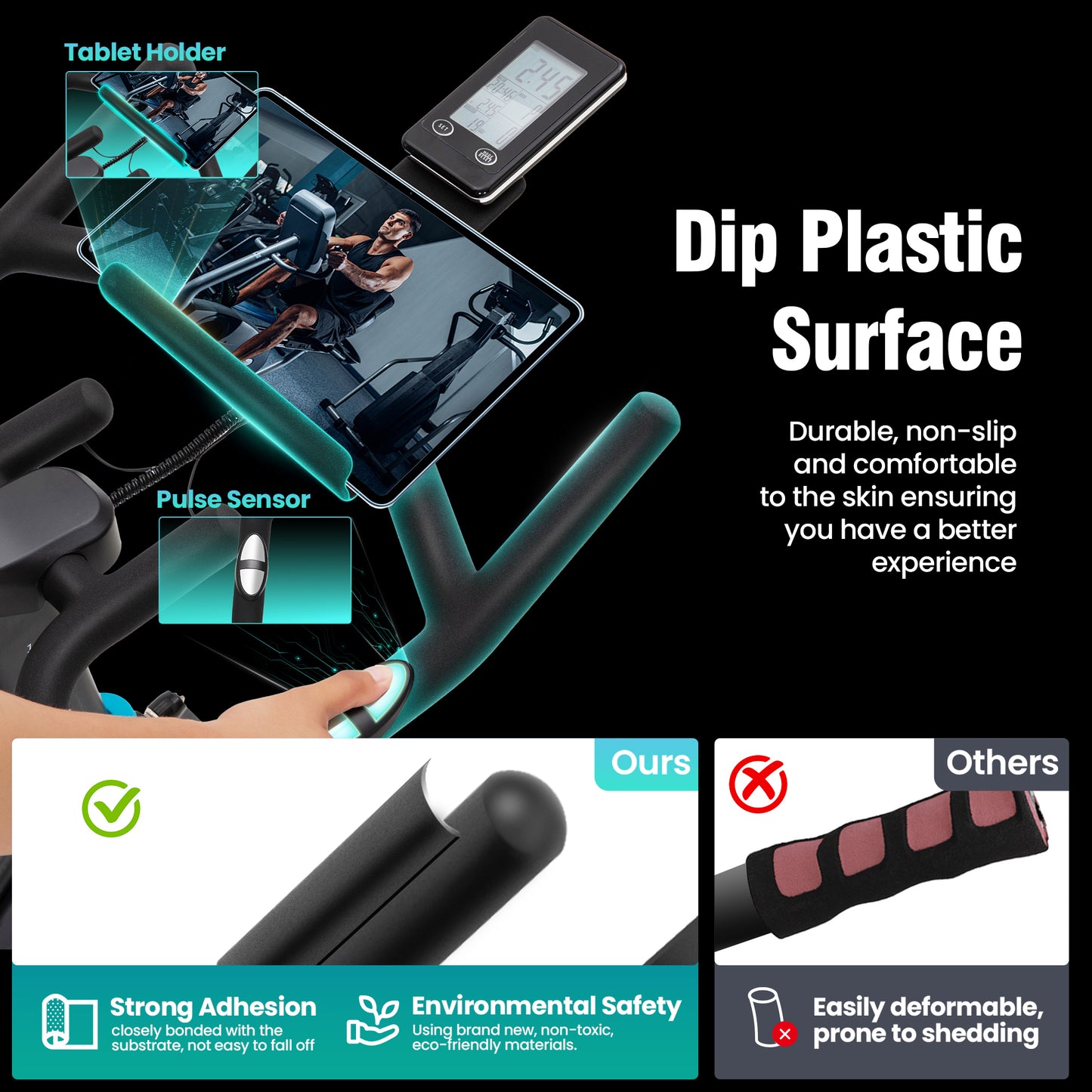 Captiva Designs Magnetic Exercise Bike with Belt Drive & App Connectivity, Adjustable Saddle & Multiple Resistance Levels