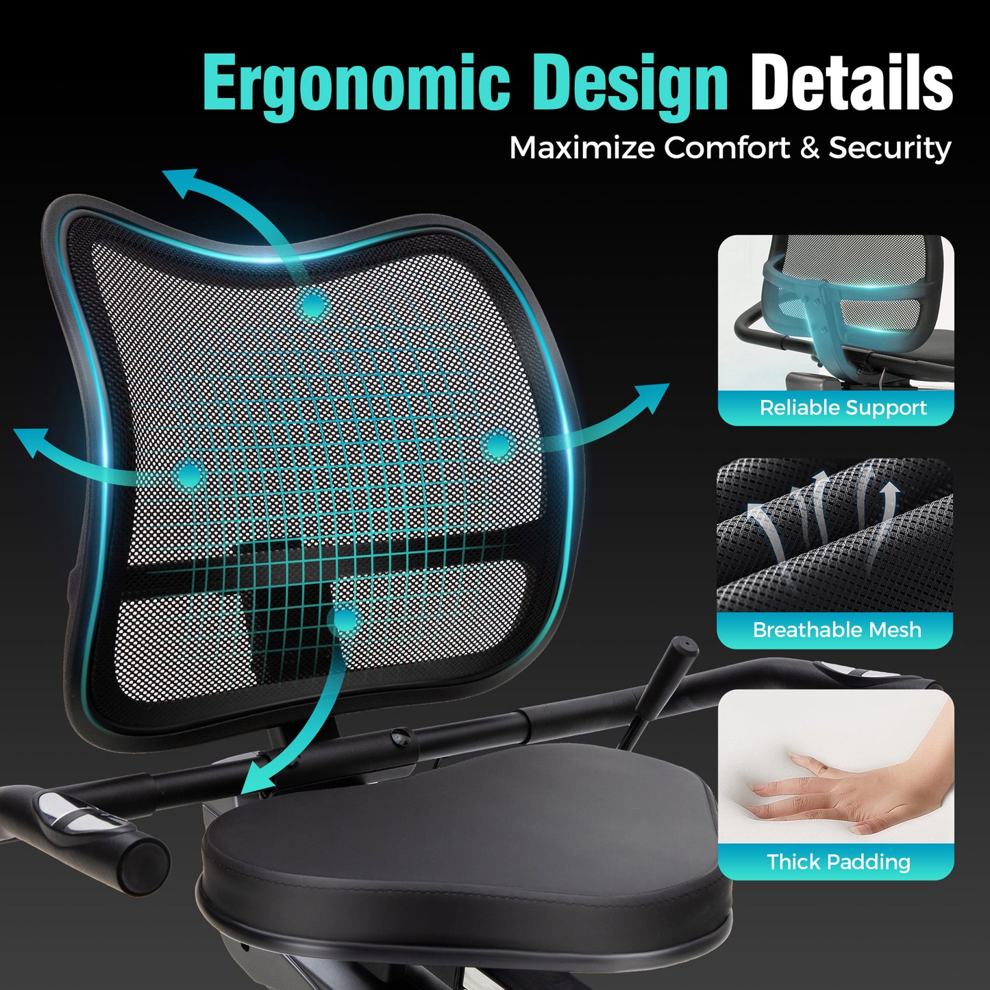 Captiva Designs Magnetic Exercise Bike with Belt Drive & App Connectivity, Adjustable Saddle & Multiple Resistance Levels