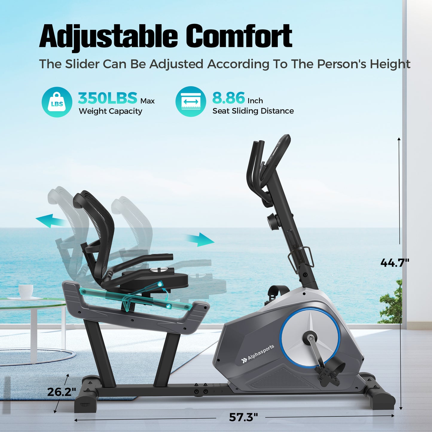 Captiva Designs Magnetic Exercise Bike with Belt Drive & App Connectivity, Adjustable Saddle & Multiple Resistance Levels