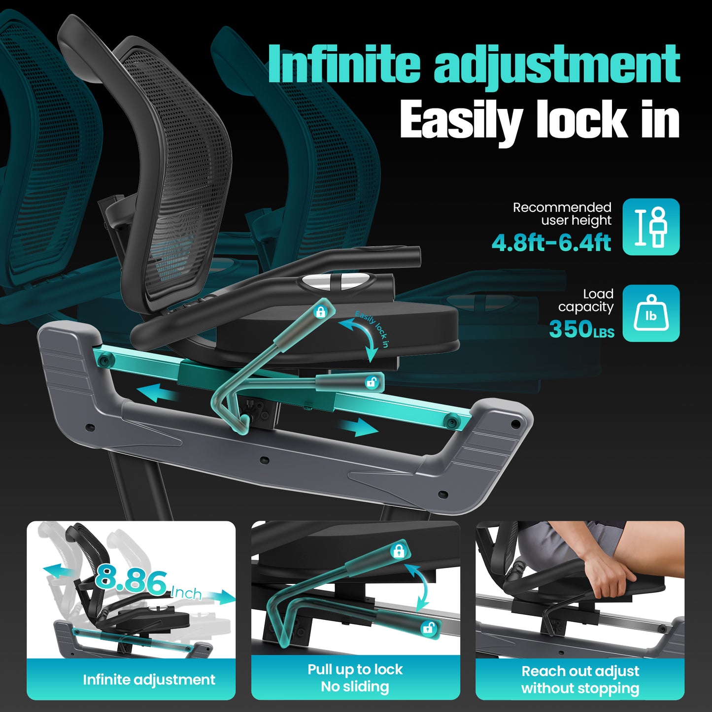 Captiva Designs Magnetic Exercise Bike with Belt Drive & App Connectivity, Adjustable Saddle & Multiple Resistance Levels