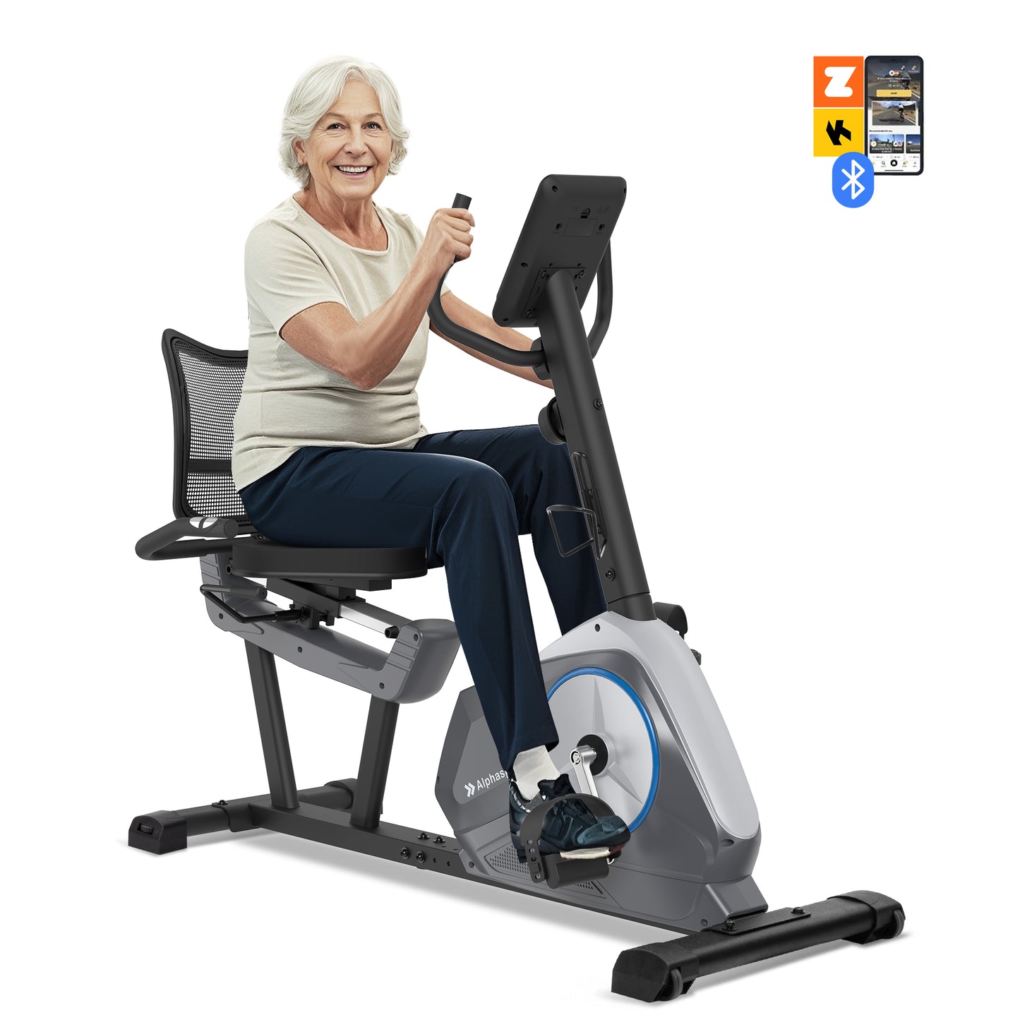 Captiva Designs Magnetic Exercise Bike with Belt Drive & App Connectivity, Adjustable Saddle & Multiple Resistance Levels