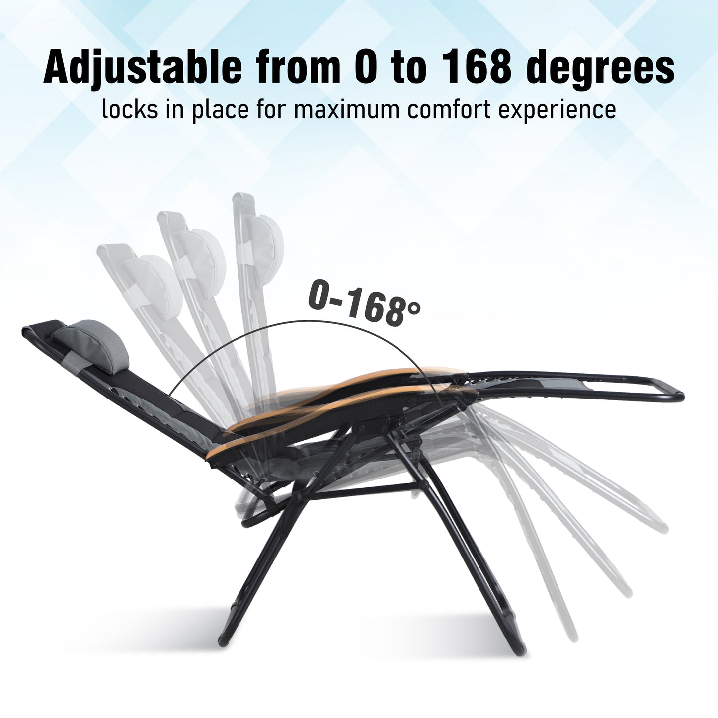 Captiva Designs Oversized XL Zero Gravity Chair Set of 2, Padded Folding Recliners with Cup Holder & Adjustable Back, Support 400 lbs