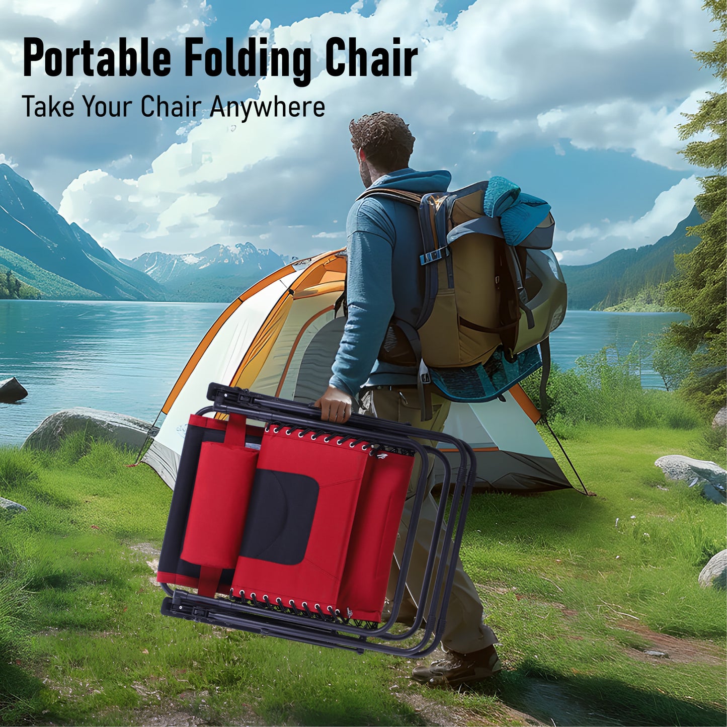 Captiva Designs Oversized XL Zero Gravity Chair Set of 2, Padded Folding Recliners with Cup Holder & Adjustable Back, Support 400 lbs