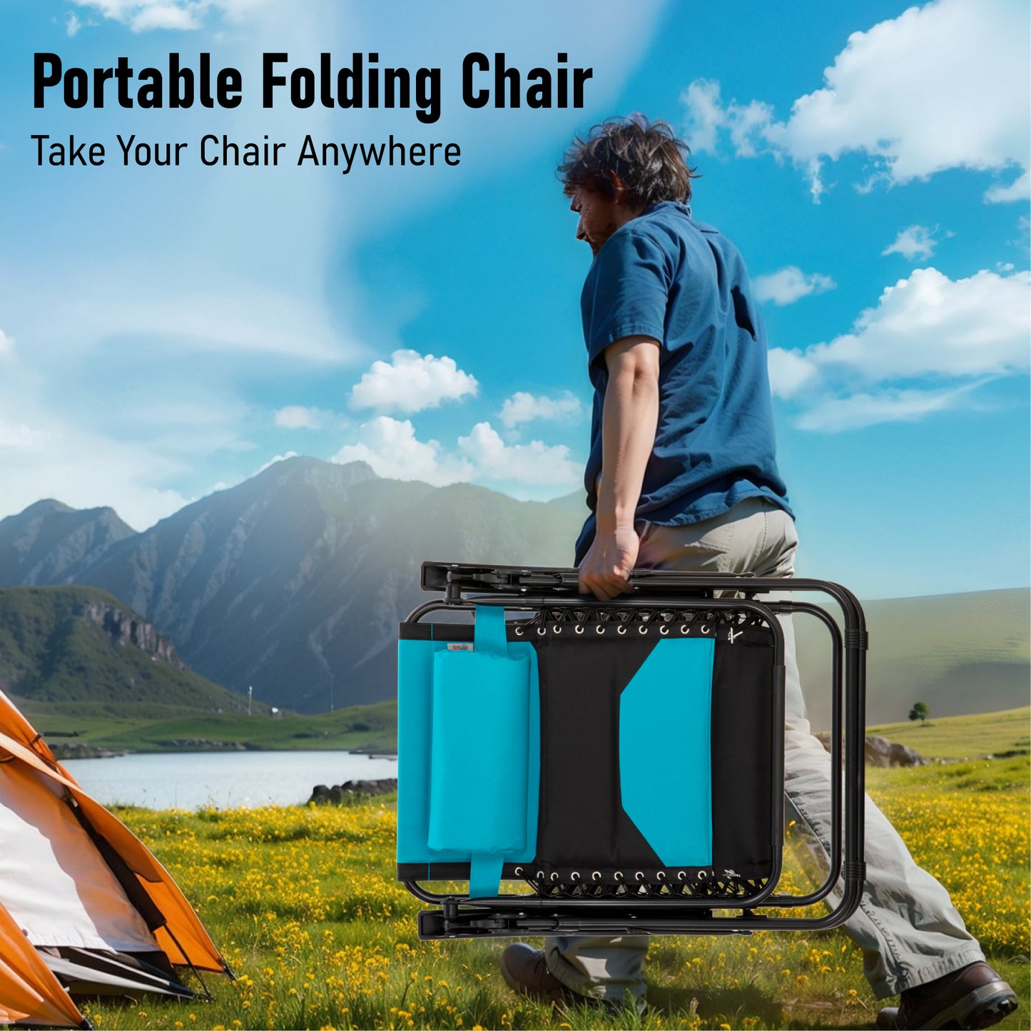 Captiva Designs XXL Zero Gravity Chair Set of 2, 28" Wide Padded Recliners with Cup Holder, Foldable Outdoor Lounge Chairs