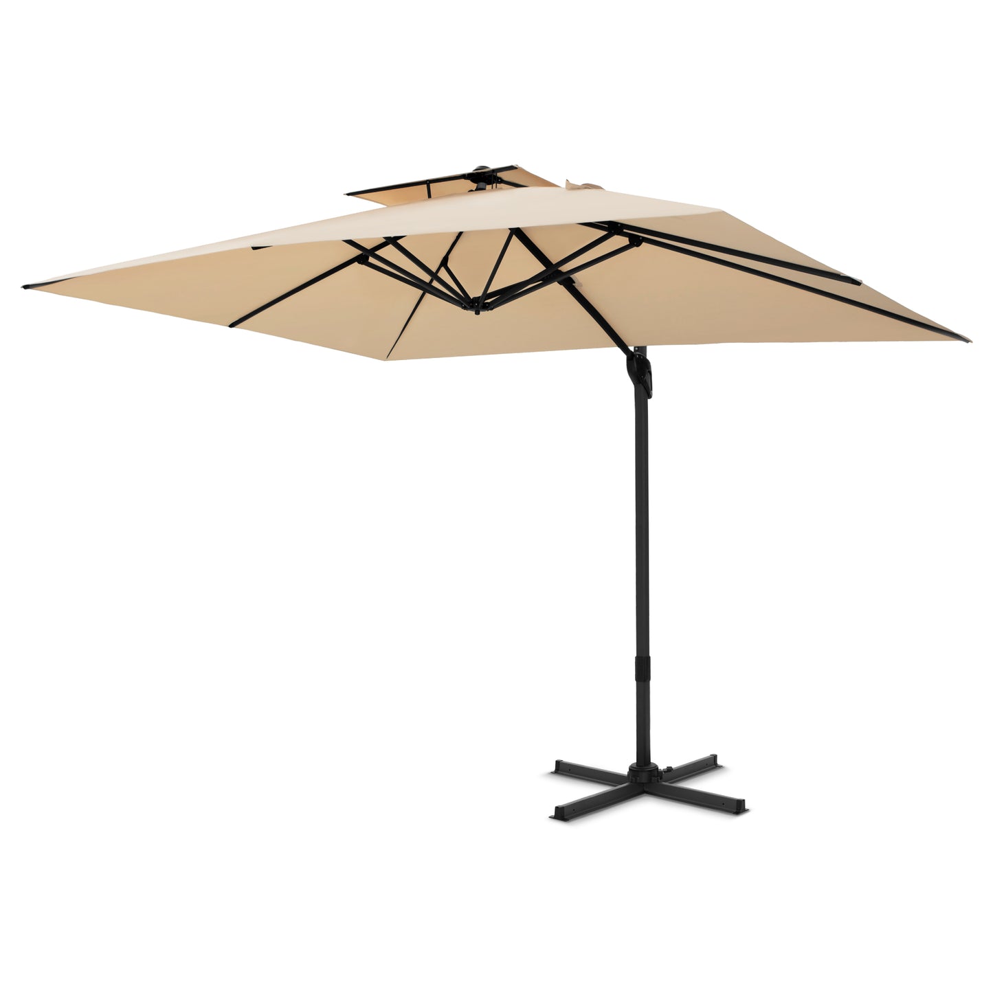 Captiva Designs 9 ft x 12 ft Premium Cantilever Patio Umbrella with 2-Tier Design