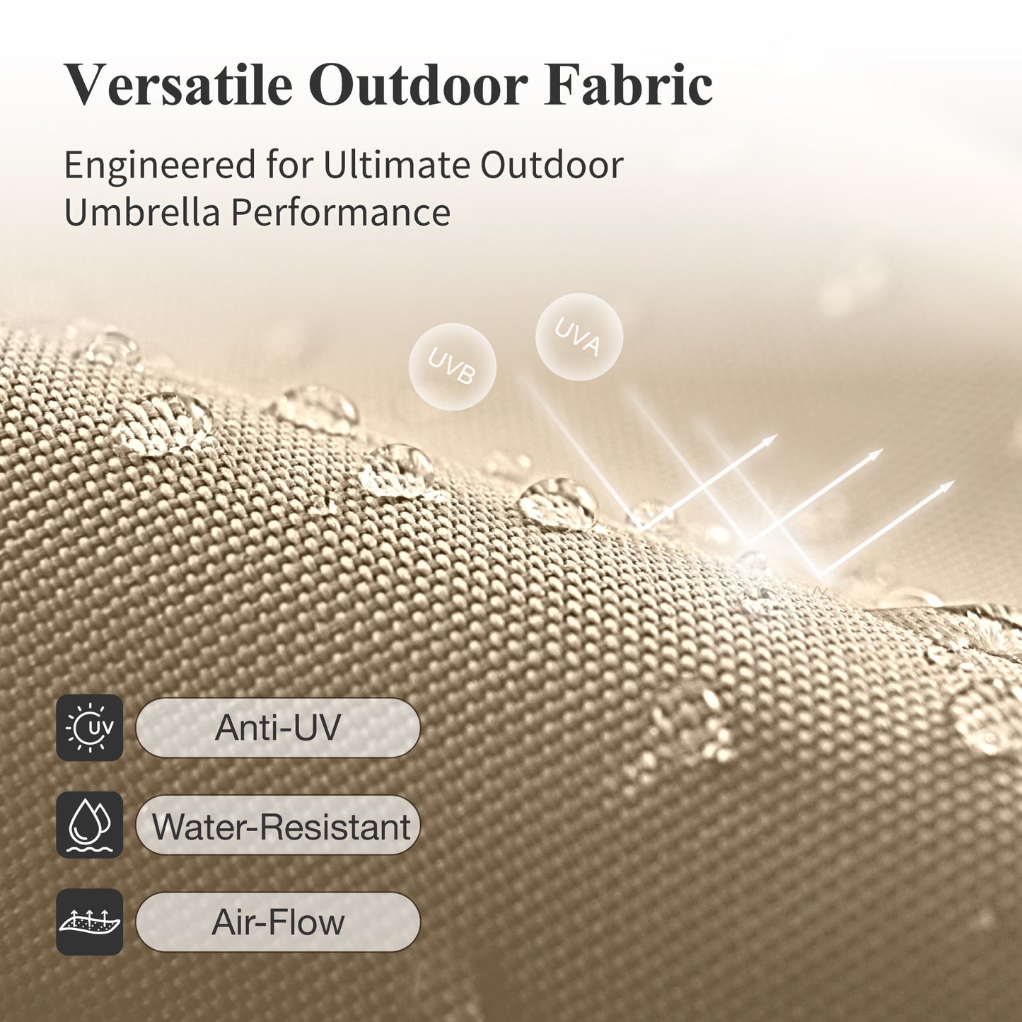 Captiva Designs 9 ft x 12 ft Premium Cantilever Patio Umbrella with 2-Tier Design