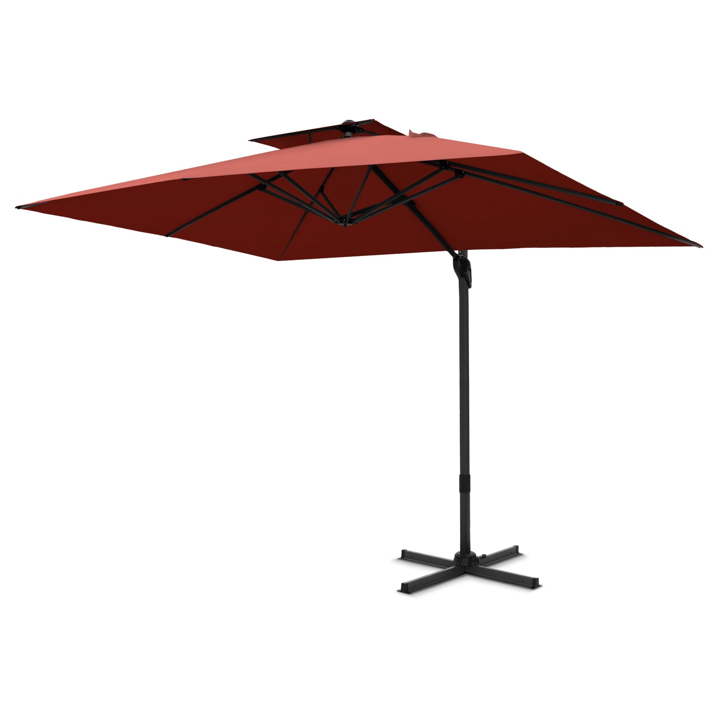 Captiva Designs 9 ft x 12 ft Premium Cantilever Patio Umbrella with 2-Tier Design