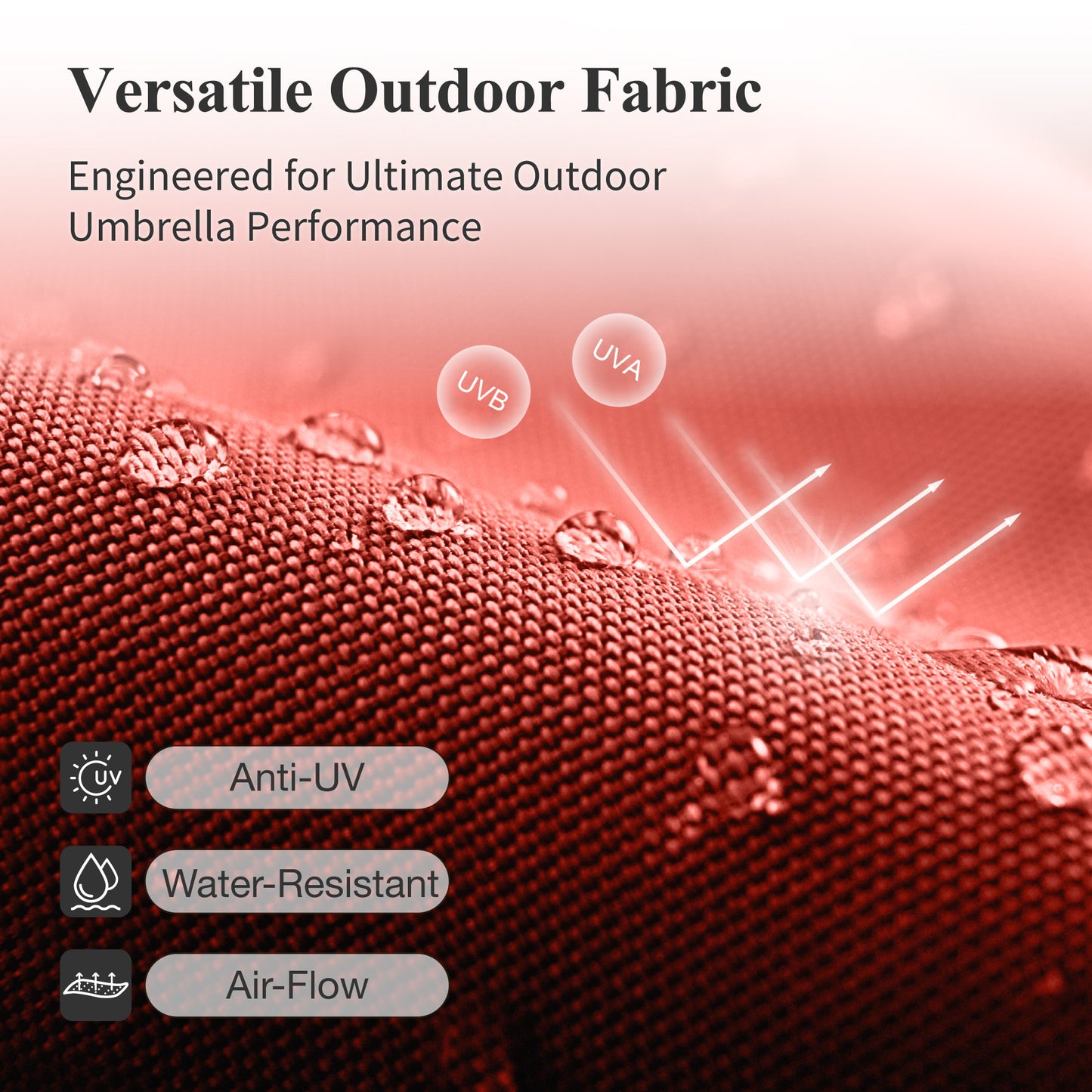 Captiva Designs 9 ft x 12 ft Premium Cantilever Patio Umbrella with 2-Tier Design