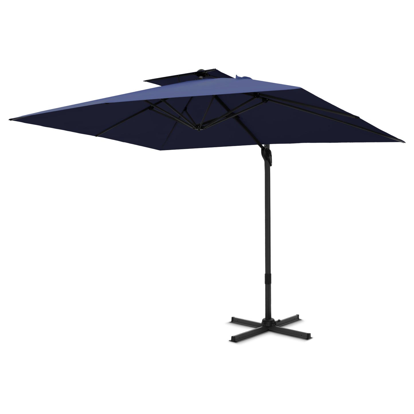 Captiva Designs 9 ft x 12 ft Premium Cantilever Patio Umbrella with 2-Tier Design