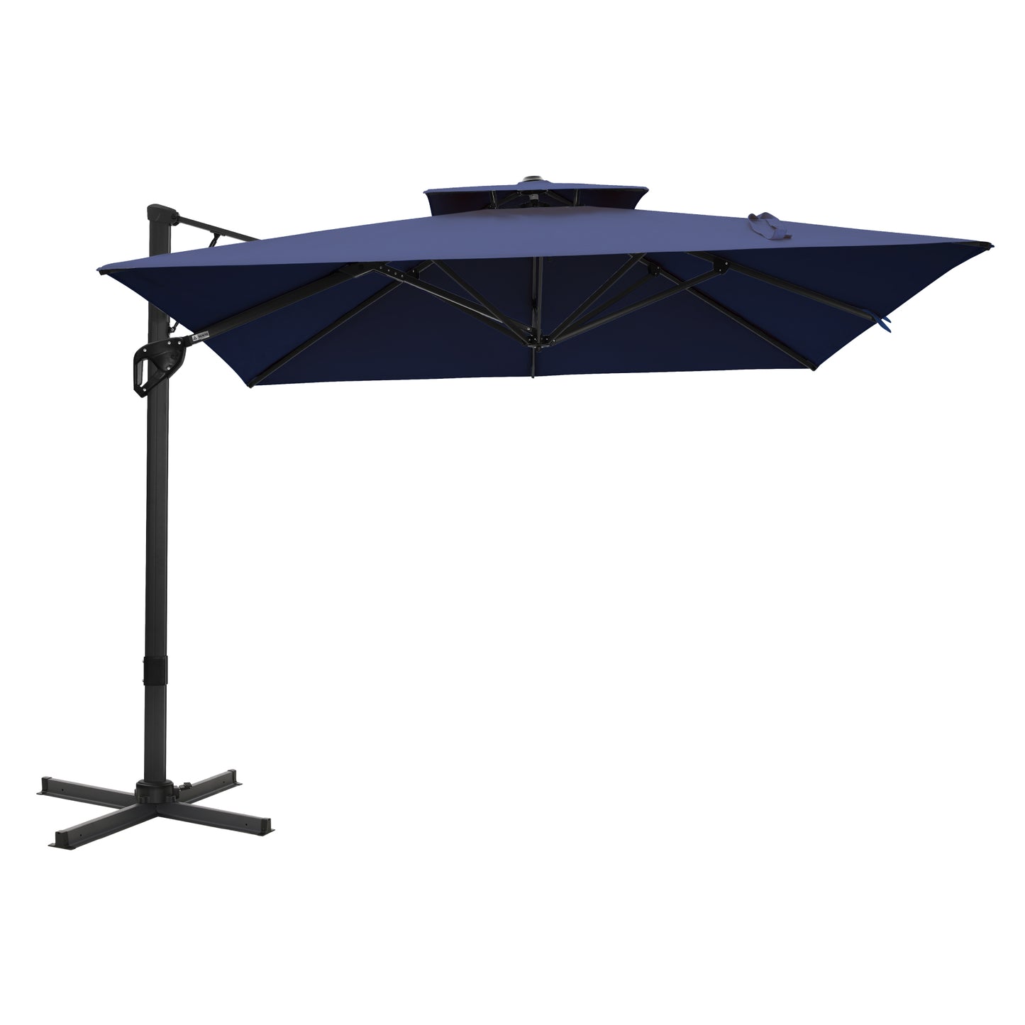 Captiva Designs 9 ft x 12 ft Premium Cantilever Patio Umbrella with 2-Tier Design