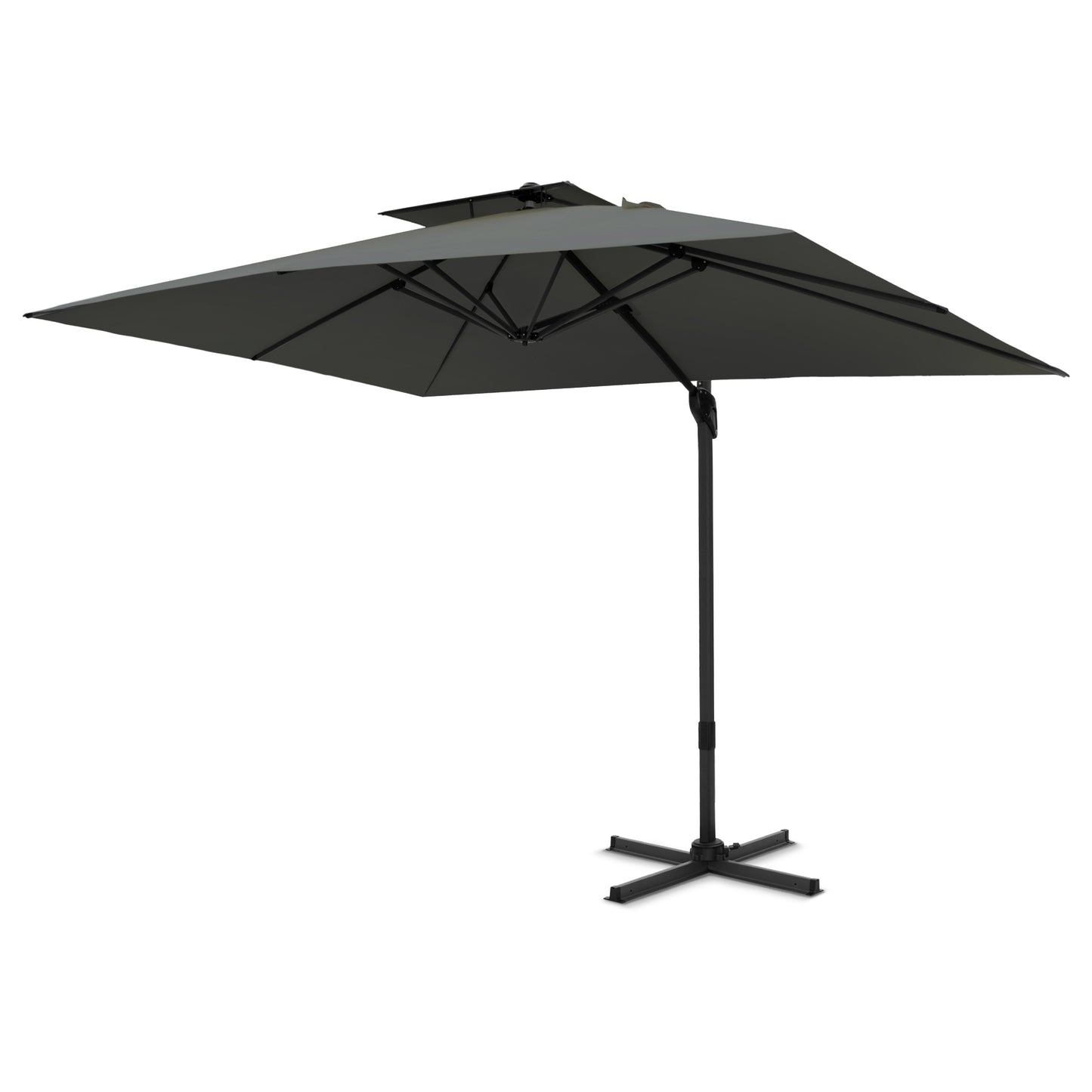 Captiva Designs 9 ft x 12 ft Premium Cantilever Patio Umbrella with 2-Tier Design