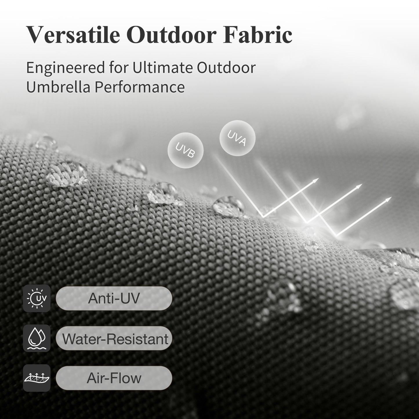 Captiva Designs 9 ft x 12 ft Premium Cantilever Patio Umbrella with 2-Tier Design