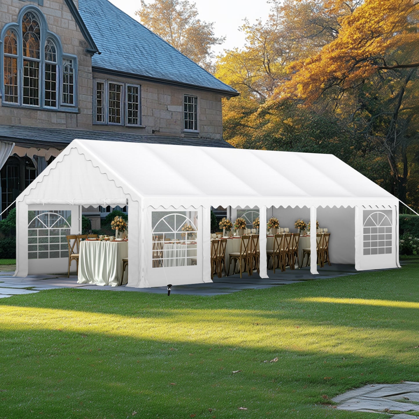 Captiva Designs Heavy-Duty Outdoor Party Tents with Removable Sidewalls - Ideal for Events and Gatherings