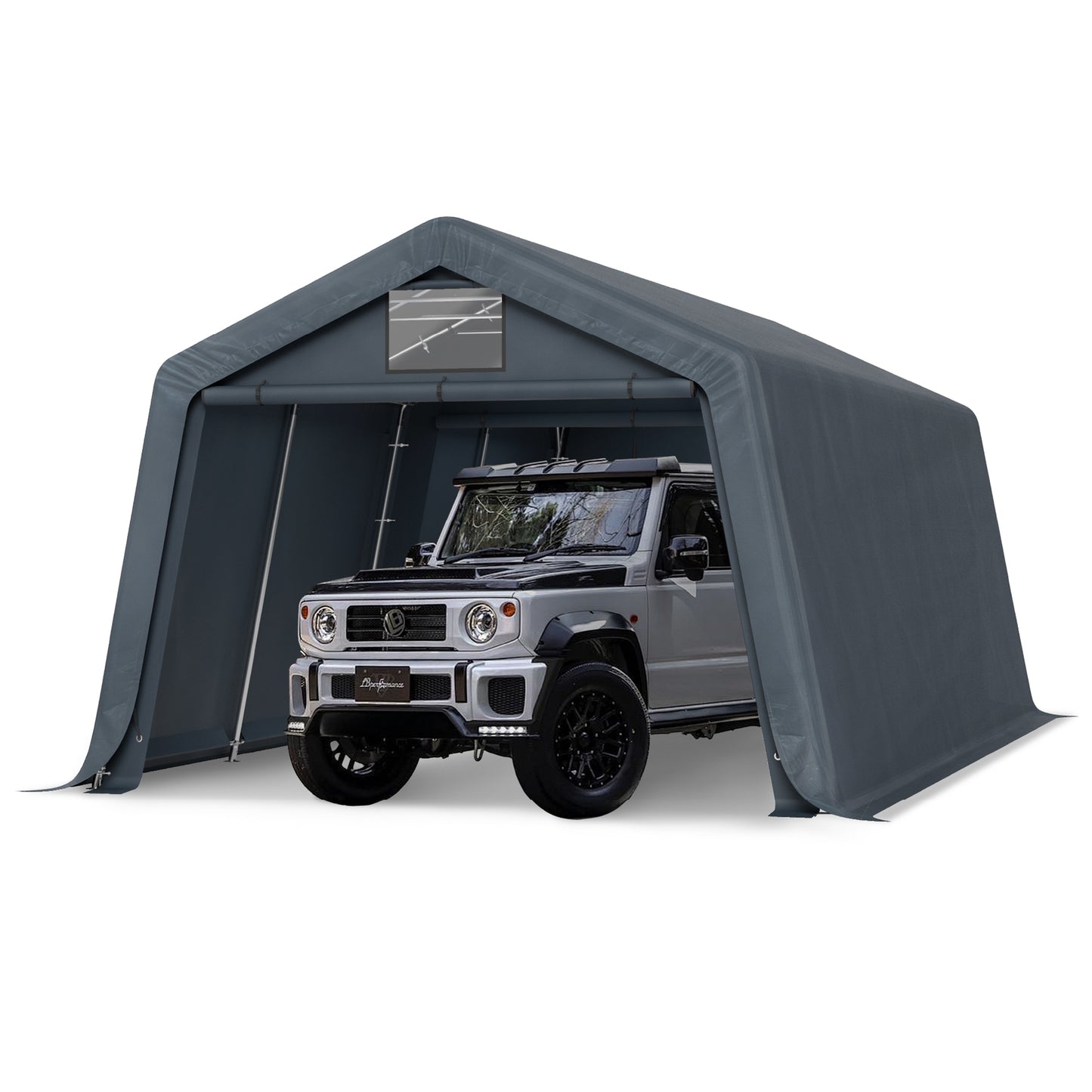 Captiva Designs Outdoor Portable Storage Shelter - Choose Between Two Spacious Garage Tents with Roll-Up Zipper Doors