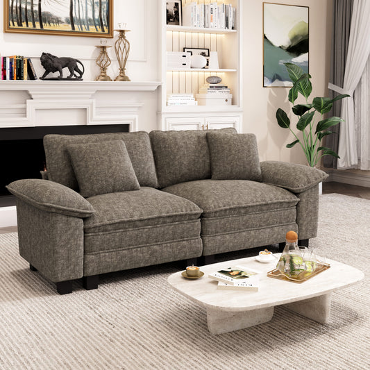 Captiva Designs Modular 2-Seater Loveseat Sofa, 87.5" Deep Sectional for Living Room & Bedroom