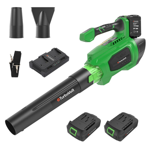 Captiva Designs Cordless Leaf Blower, 620CFM Brushless Electric Blower with Charger, 4-Speed Turbo for Lawn & Yard