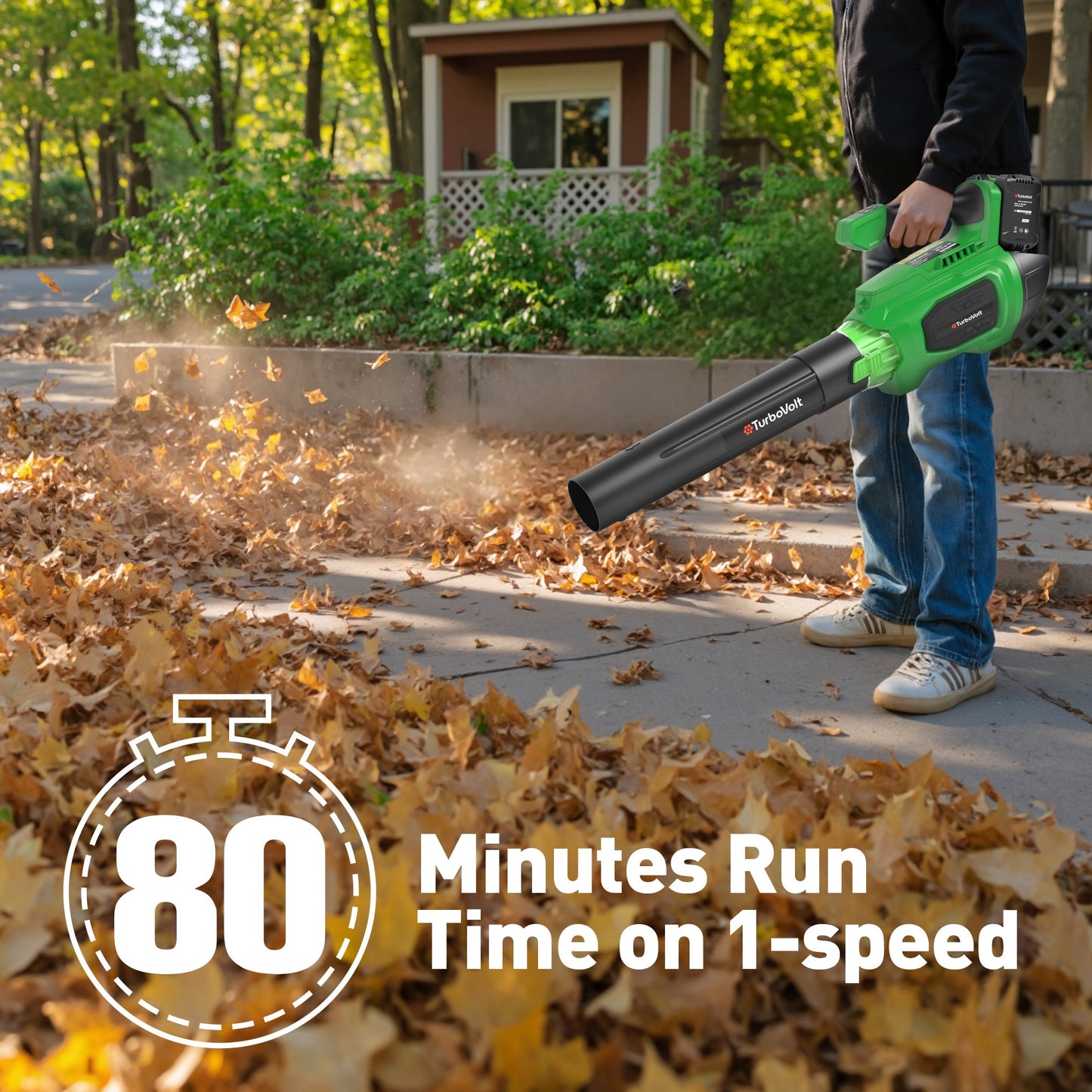 Captiva Designs Cordless Leaf Blower, 620CFM Brushless Electric Blower with Charger, 4-Speed Turbo for Lawn & Yard