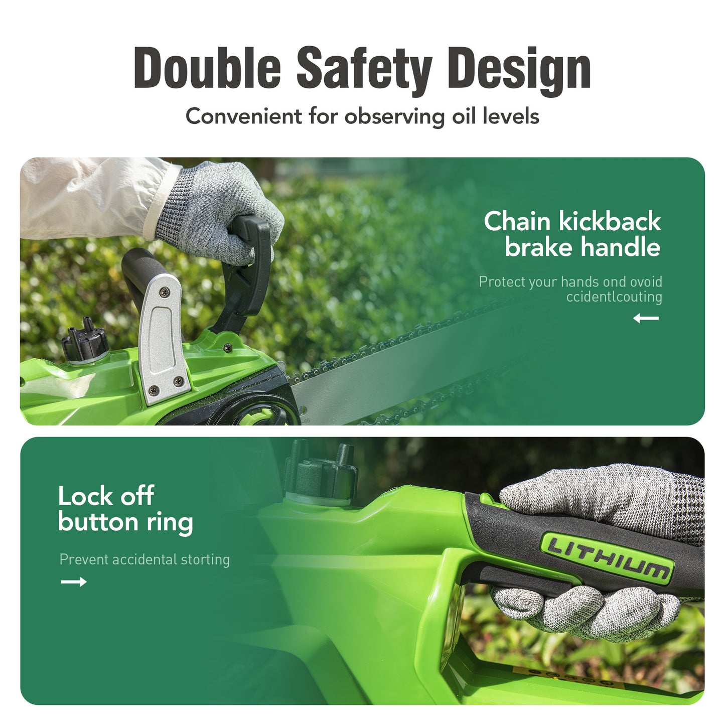 Captiva Designs 12" 20V Cordless Brushless Chainsaw with 4.0Ah Battery & Charger, Auto Lubrication, Powerful Wood Cutting & Tree Pruning