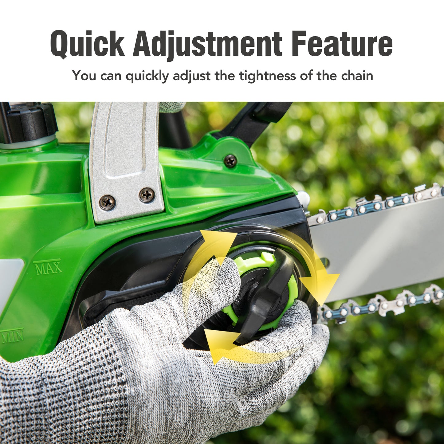 Captiva Designs 12" 20V Cordless Brushless Chainsaw with 4.0Ah Battery & Charger, Auto Lubrication, Powerful Wood Cutting & Tree Pruning