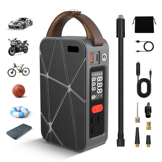 Captiva Designs Portable Tire Inflator, 150 PSI Air Compressor Pump with Dual Display, Wireless for Cars, SUVs & Motorcycles