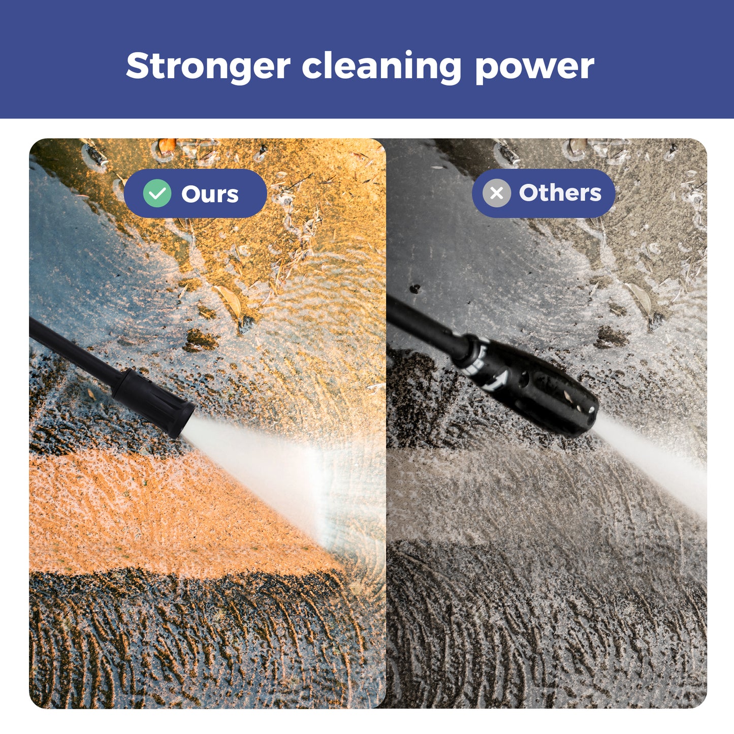 Captiva Designs Electric Pressure Washer, 1400W–2000W, 1150–2300PSI, 1.4GPM, AC120V Carbon Brush Motor