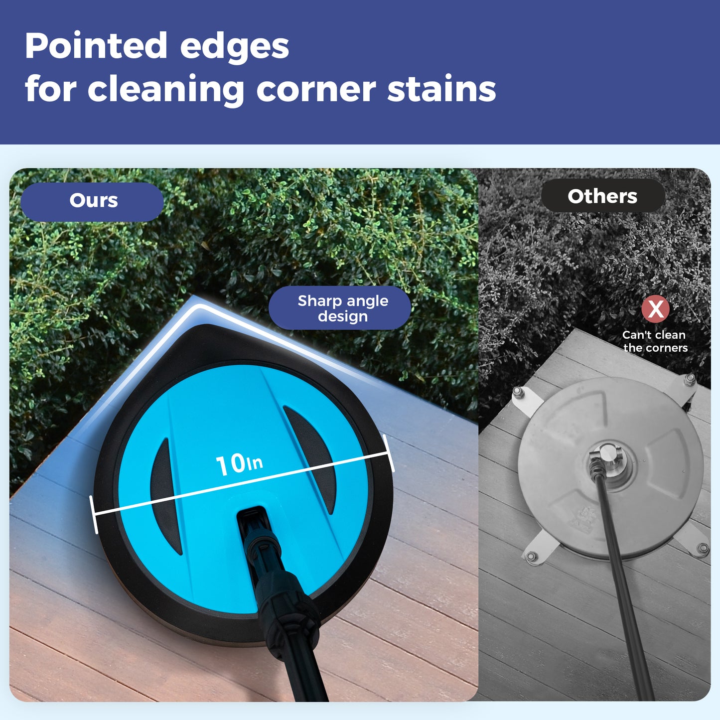 Captiva Designs Electric Pressure Washer, 1400W–2000W, 1150–2300PSI, 1.4GPM, AC120V Carbon Brush Motor