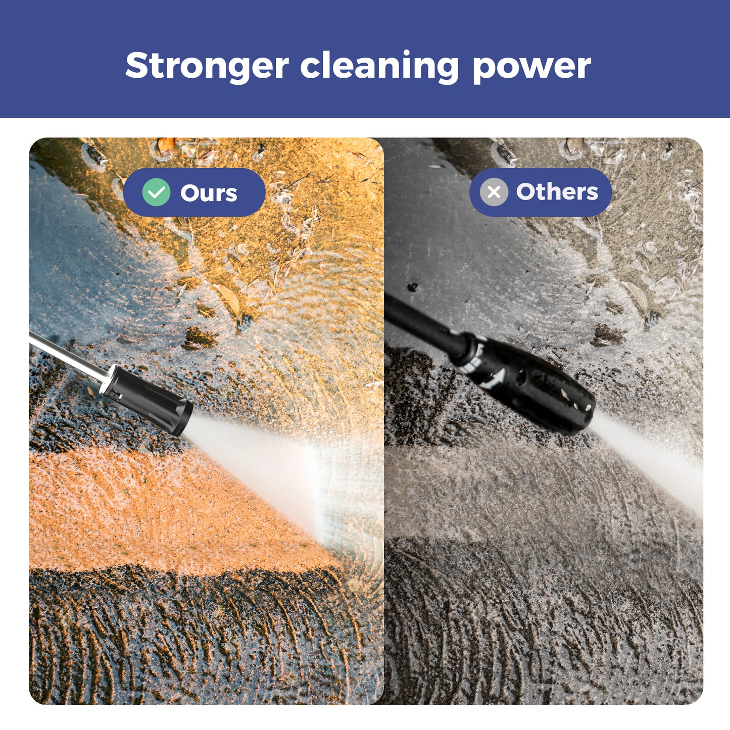 Captiva Designs Electric Pressure Washer, 1400W–2000W, 1150–2300PSI, 1.4GPM, AC120V Carbon Brush Motor