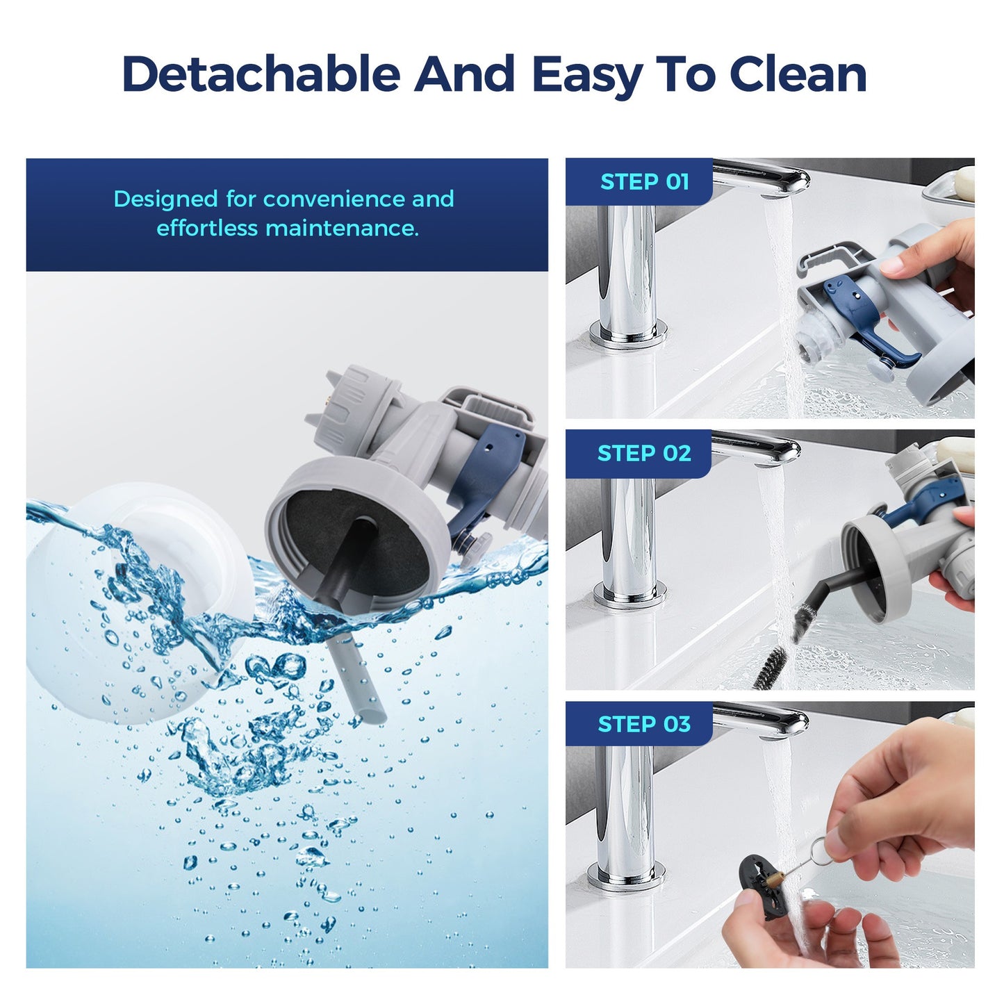 Air Gravity Paint Sprayer, 650W Electric Spray Gun with 4 Nozzles & 3 Patterns, 1000ml Gravity Feed for Furniture, Walls, Doors & Cabinets