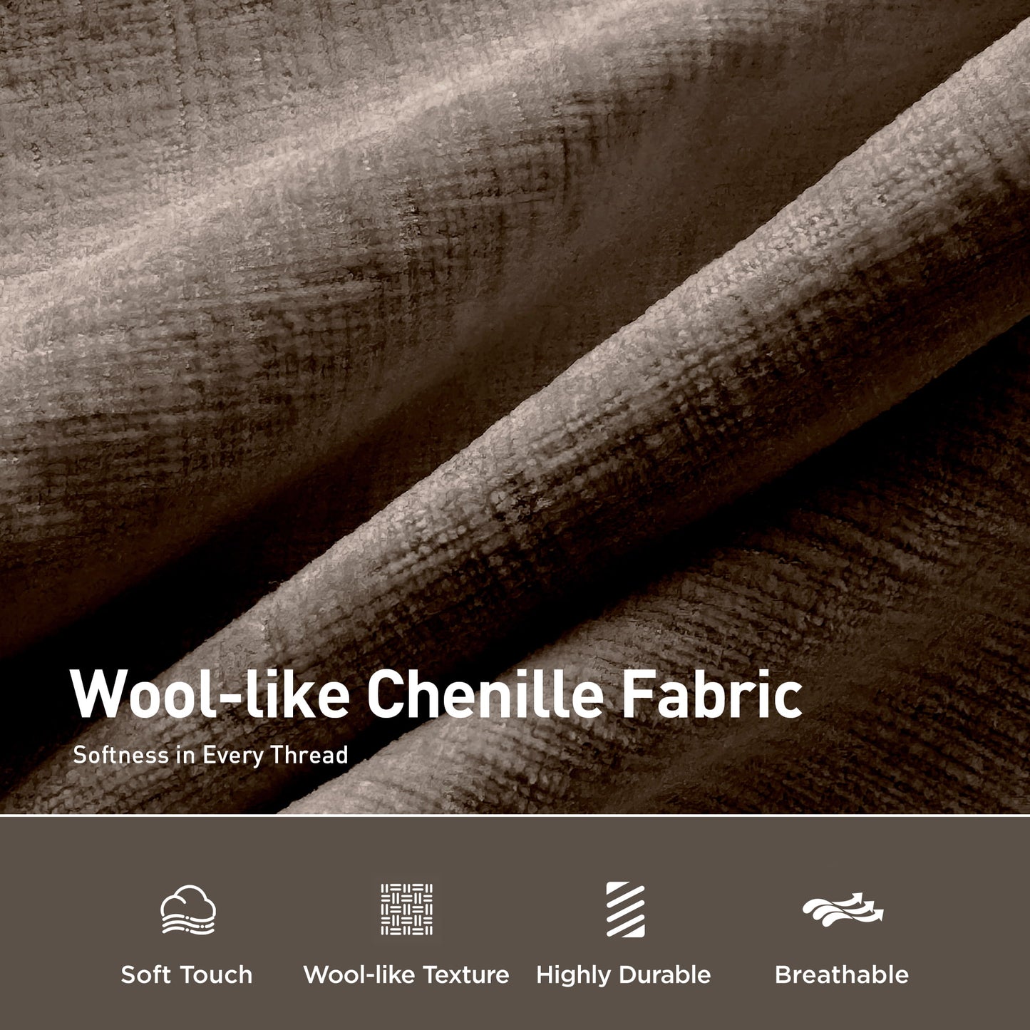 Captiva Designs Cloud Modular 4-Seater Sectional Sofa with L-Shaped Chaise and Movable Ottoman, Living Room Couch