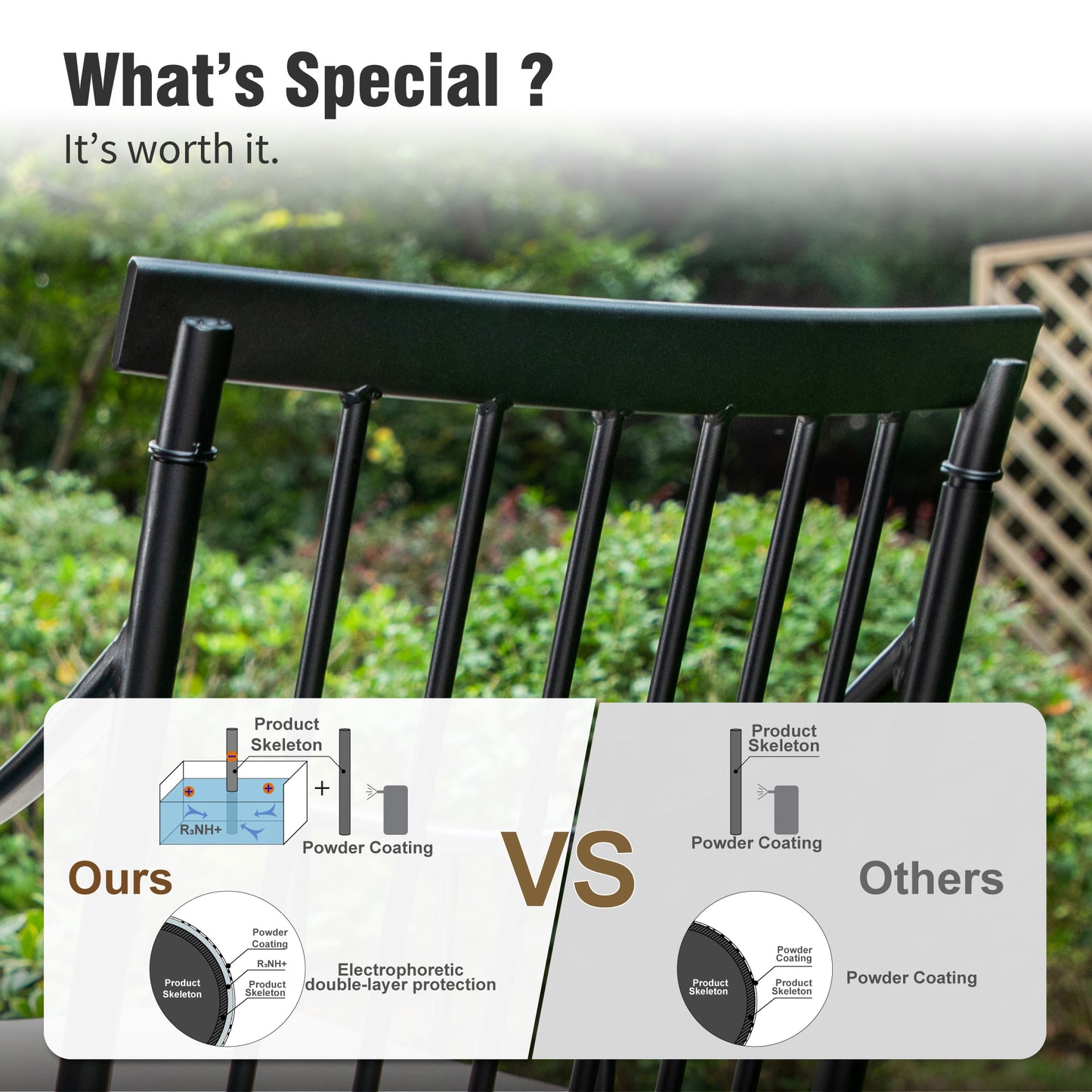 Captiva Designs 5pc Outdoor Patio Steel Dining Table & Stylish Cushioned Metal Chairs