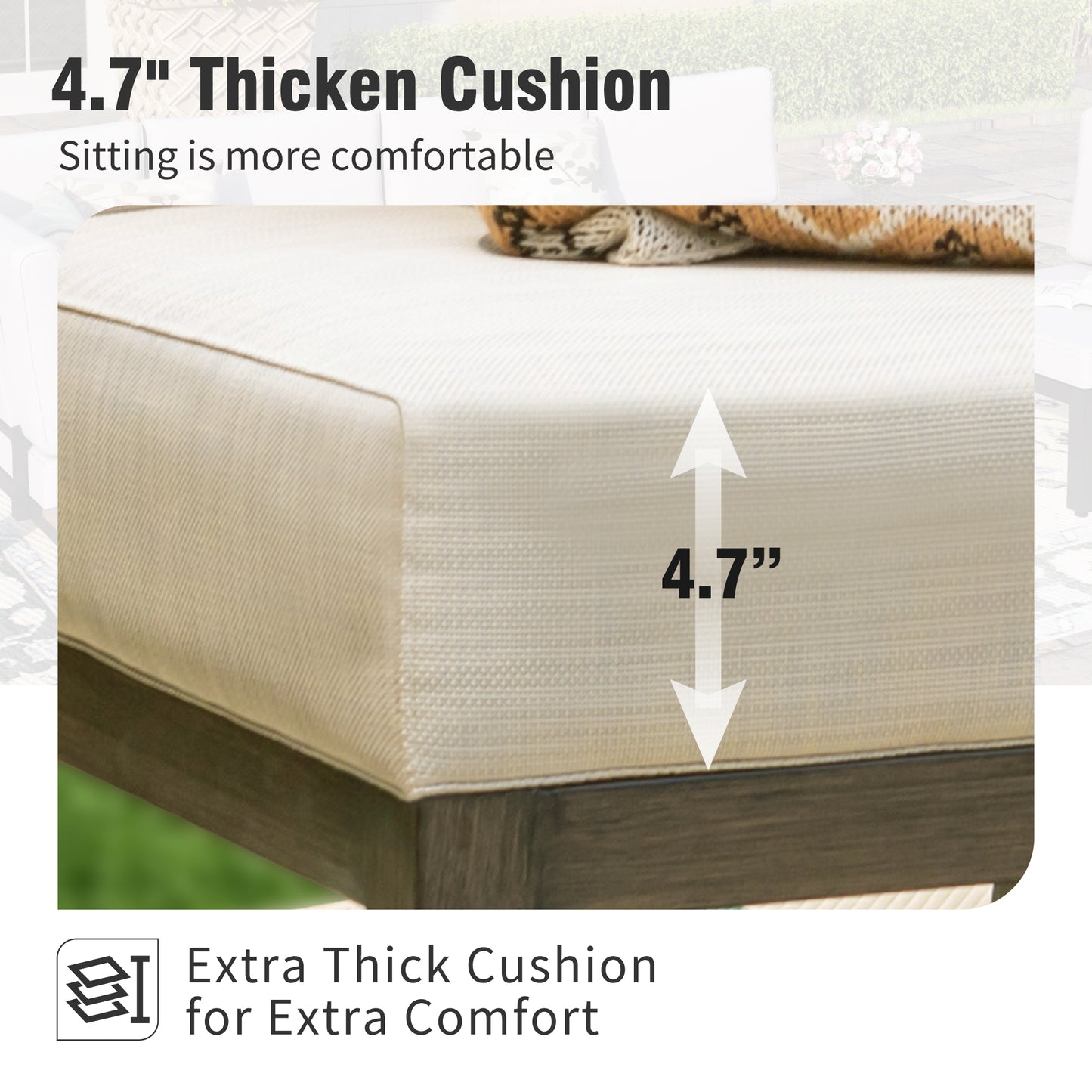 Captiva Designs 7pc Kitchen Furniture Set with Steel Dining Table & Cushioned Metal Chairs