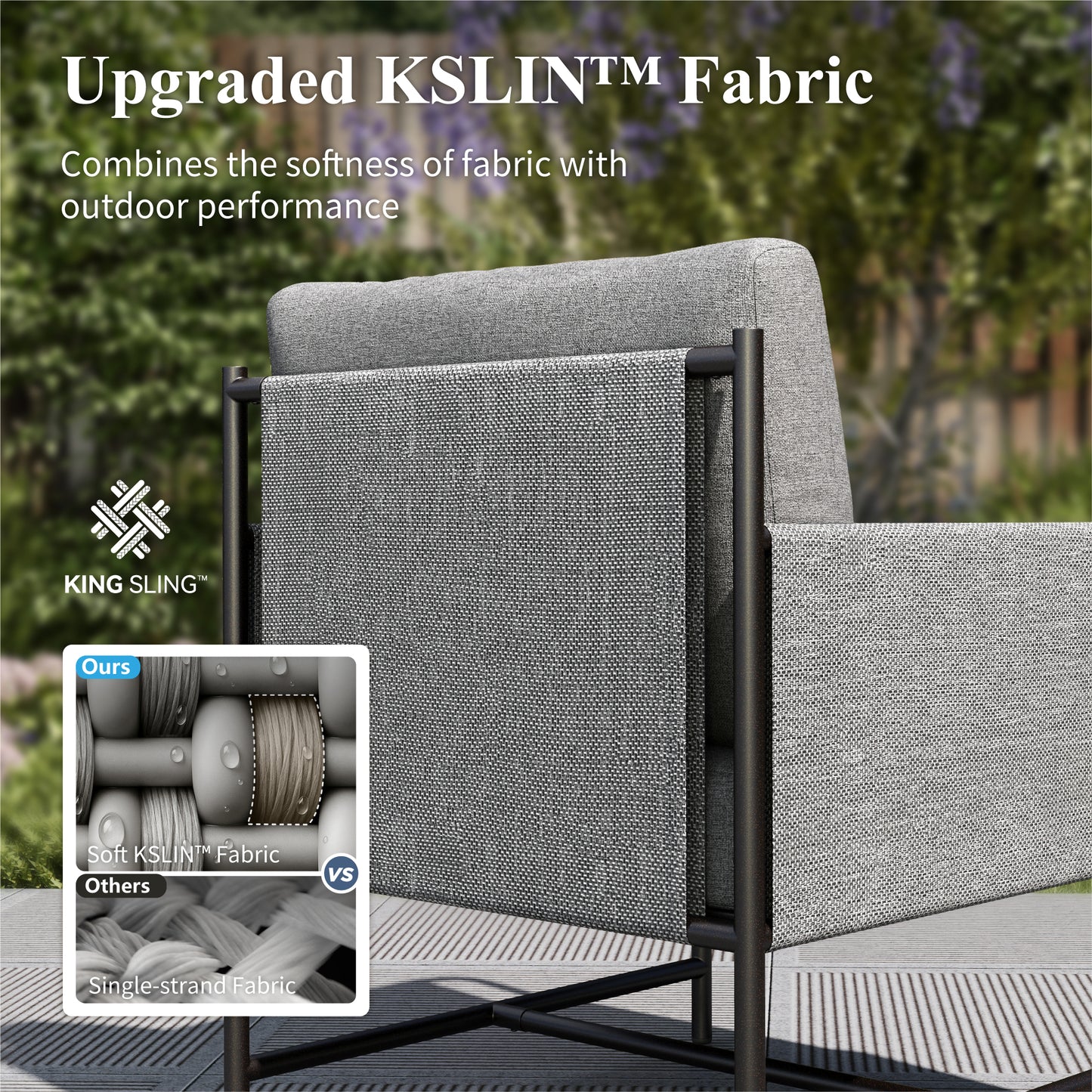 Captiva Designs 4pc Outdoor Patio Iron Metal Furniture Conversation Set with Coffee Table and Cushions