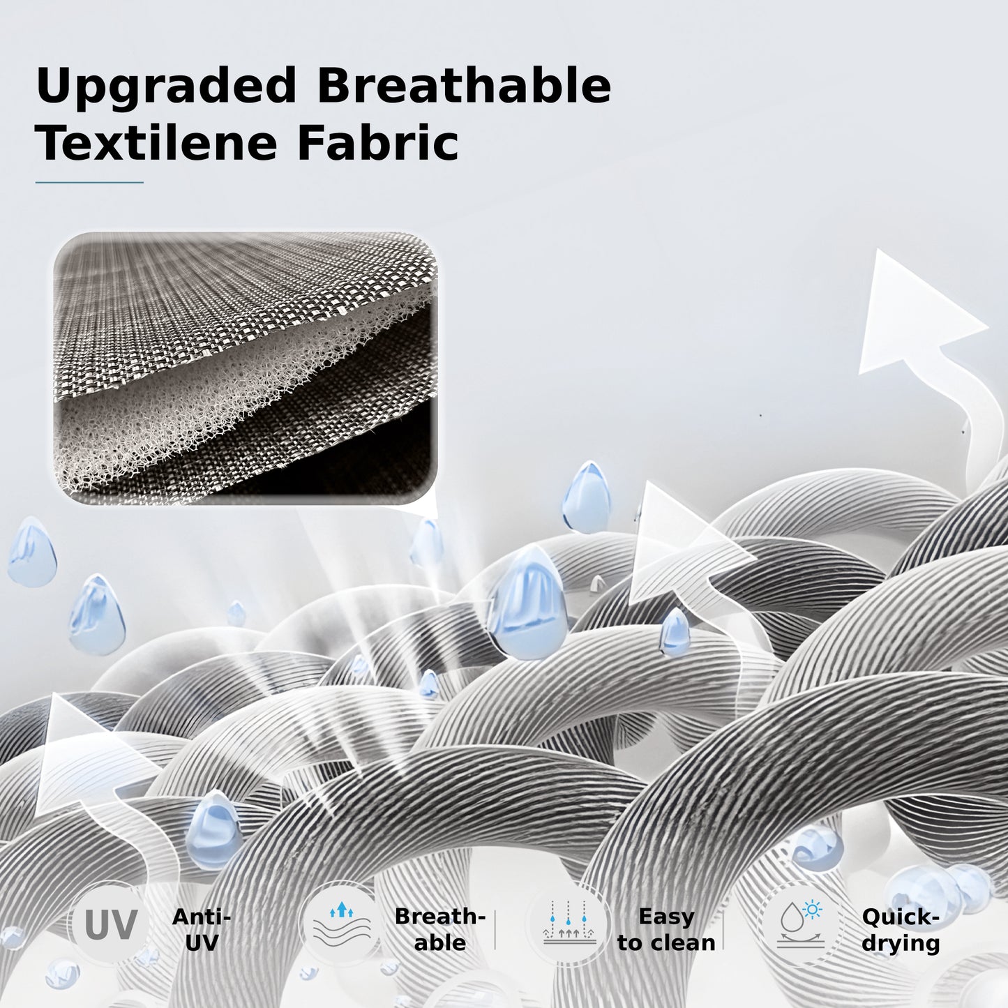 MFSTUDIO Patio Dining Set for 6, Patio Table and Chairs Set with Umbrella Hole, 7 Piece Outdoor Dining Set for Deck Backyard Garden